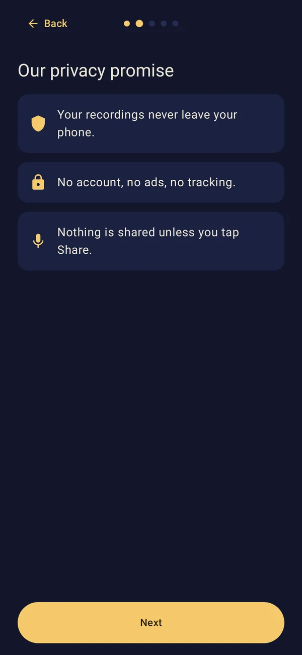 Privacy promise