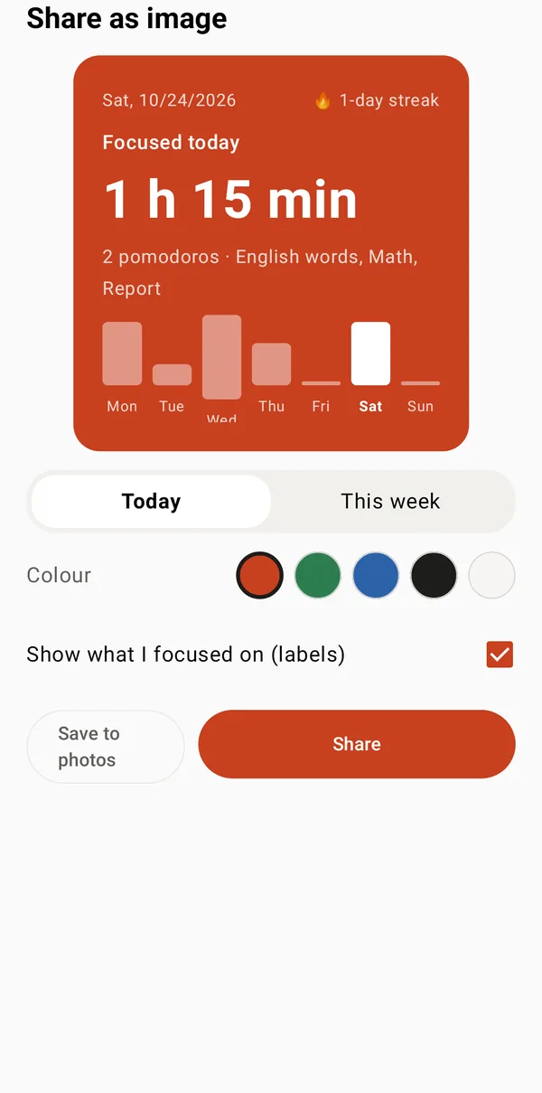 Share your day as an image